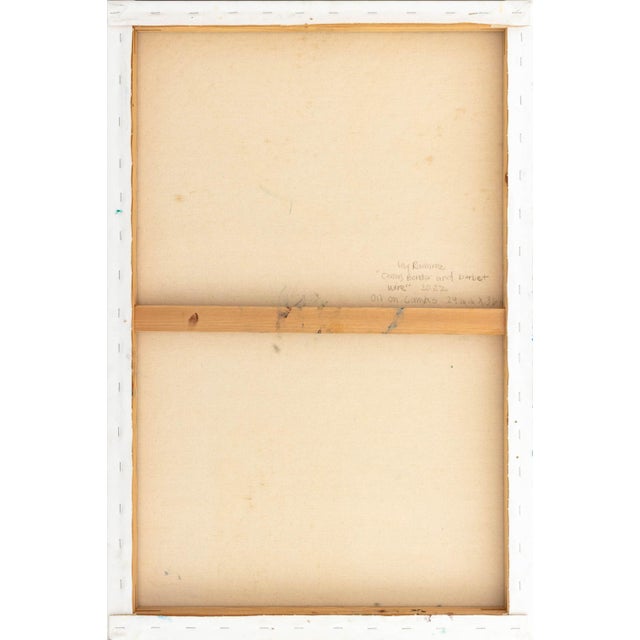 2020s Lily Ramirez "Ocean, Border and Barbed Wire" Oil For Sale - Image 5 of 6