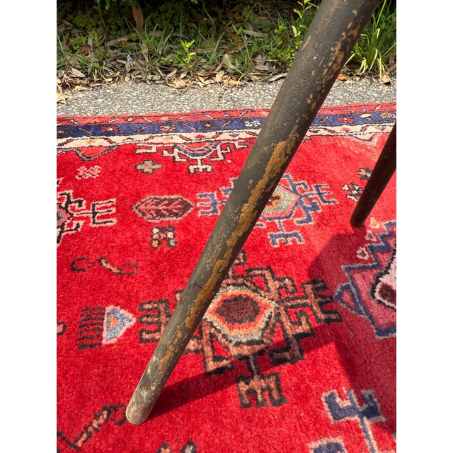 Black Antique Folk Art Primitive Plant Stand For Sale - Image 8 of 8