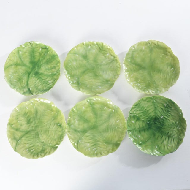 Rococo Antique Lettuce Ware Dishes - 8 pcs For Sale - Image 3 of 18