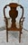 Vintage Walnut Queen Anne Style Desk Chair W/Brass Studs For Sale - Image 12 of 12