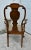 Walnut Queen Anne Armchair Desk Dining Chair Brass Stud Accents Vintage 1960s For Sale - Image 12 of 12