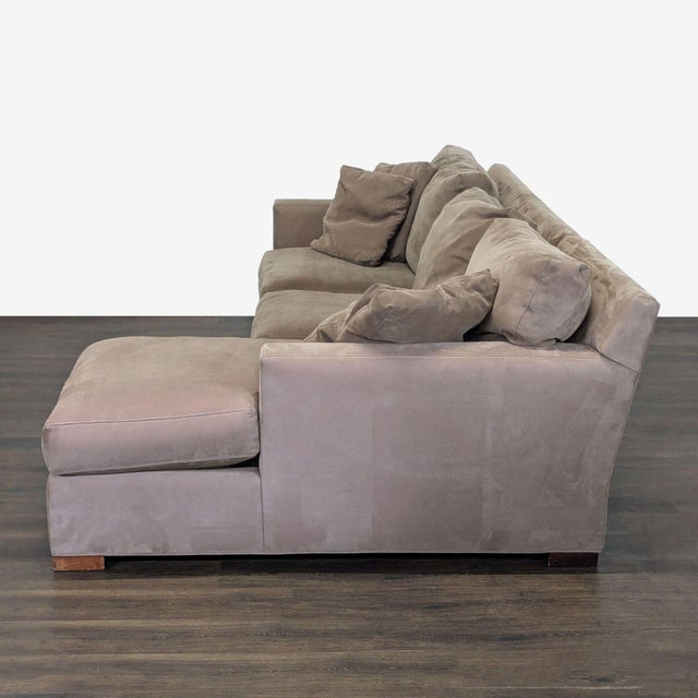 Modern Crate & Barrel Axis Sectional Sofa With Chaise For Sale - Image 3 of 8