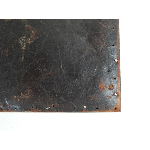 Antique 19th Century Hand Tooled Leather and Wood Tray For Sale - Image 12 of 13