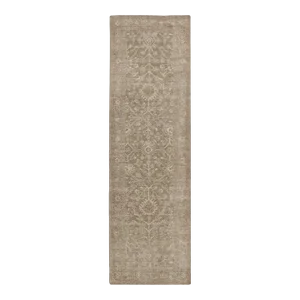 Pure Salt Menorca Cream Hand Knotted Wool Runner, 2'6" X 9'