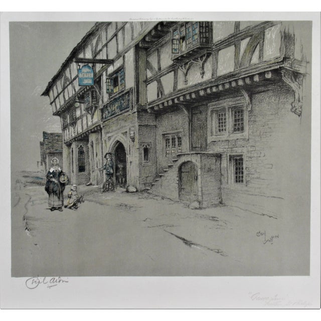 Black Cecil Charles Windsor Aldin, George Inn, Norton St. Philip, Circa 1930 For Sale - Image 8 of 8