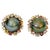 Bochic "Orient" Tahiti Pearls & Multi Sapphire Earrings Set In 18K Gold & Silver For Sale - Image 15 of 18