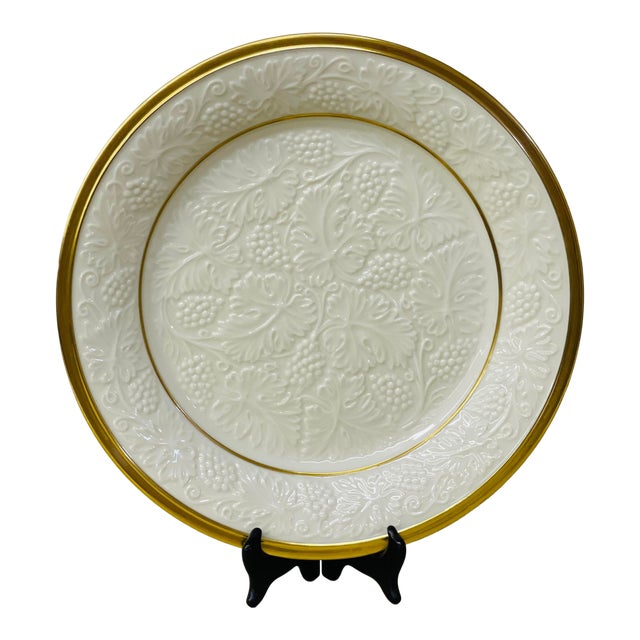 Vintage Lenox 24k Gold Embossed Porcelain Platter For Sale