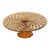 Beautiful vintage cake plate from the Art Deco period, pastry dish made of amber-colored pressed glass, also known as...