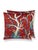 Contemporary The House Of Scalamandré Enchanted Meadow Square Pillow In Ruby For Sale - Image 3 of 3