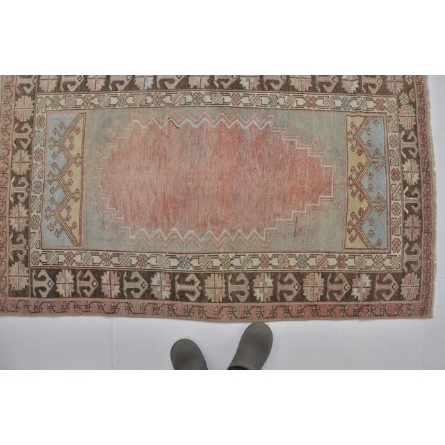 Rose Antique Muted Rose Medallion Rug For Sale - Image 8 of 10