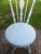 Victorian Antique Painted High Back Piano Stool W/ Nautical Glass Claw Feet For Sale - Image 3 of 18