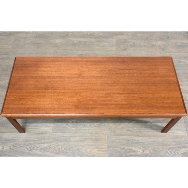 1960s Refinished Danish Modern Teak Coffee Table For Sale In Boston - Image 6 of 7