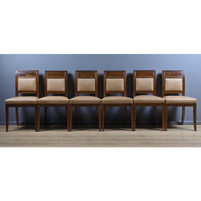 Directoire Style Mahogany Chairs, Late 19th Century, Set of 6 For Sale - Image 5 of 17