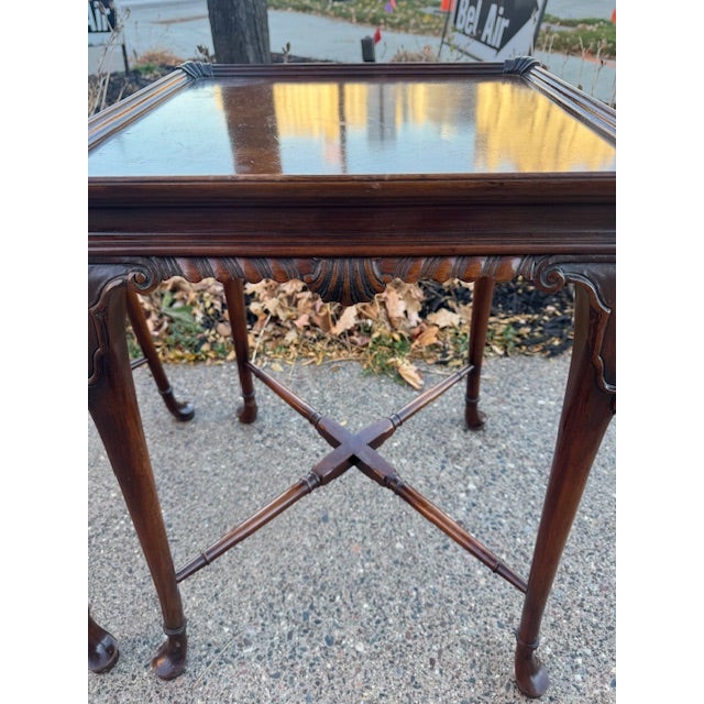 Pair of Vintage Weidman Furniture Hardwood End Tables For Sale - Image 11 of 12
