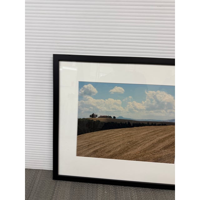 Blue Tuscan Countryside Photograph, Framed For Sale - Image 8 of 12