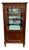 French Neoclassical Brass and Glass Display Cabinet in Mahogany by Maurice Hirsch, 1972 For Sale