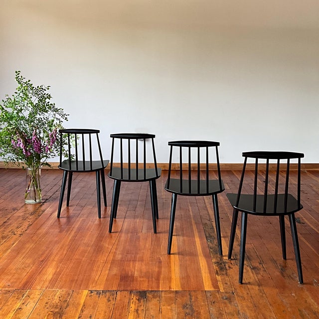Mid-Century Modern J77 Chairs by Folke Pålsson for FDB Møbler 1971, Set of 4 For Sale - Image 3 of 7