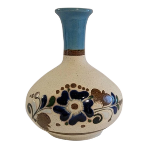 Vintage Mexican Tonala Signed Sandstone Small Bud Vase