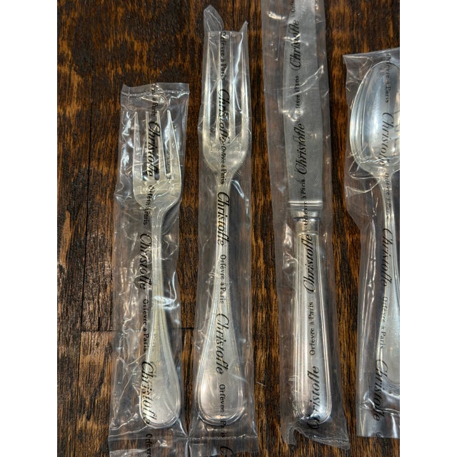 Vintage Christofle Albi Silver-Plated Flatware Service for 4, Unused Sealed - 20 Pieces For Sale - Image 9 of 17