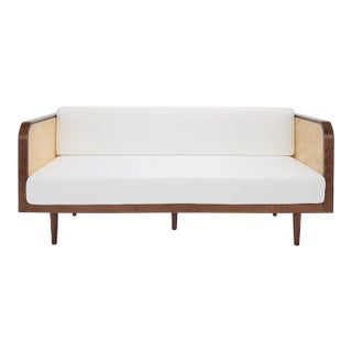 Helena French Cane Daybed - Walnut/Natural For Sale
