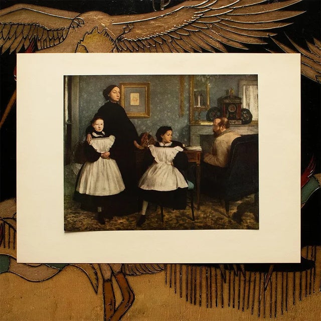 Portraiture 1952 After Edgar Degas "The Bellelli Family", First Edition Vintage Print For Sale - Image 3 of 8