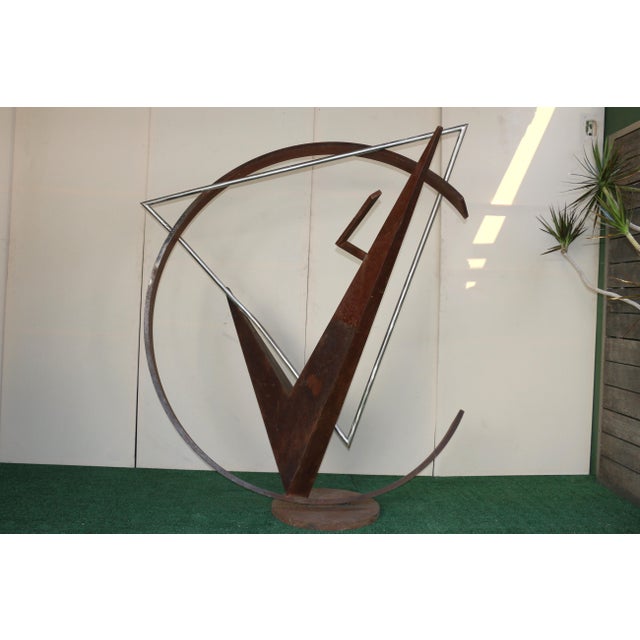 Abstract Monumental Metal Sculpture by Riis Burwell Studio For Sale - Image 3 of 12