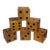 Vintage Collection of Six Wooden Dice For Sale