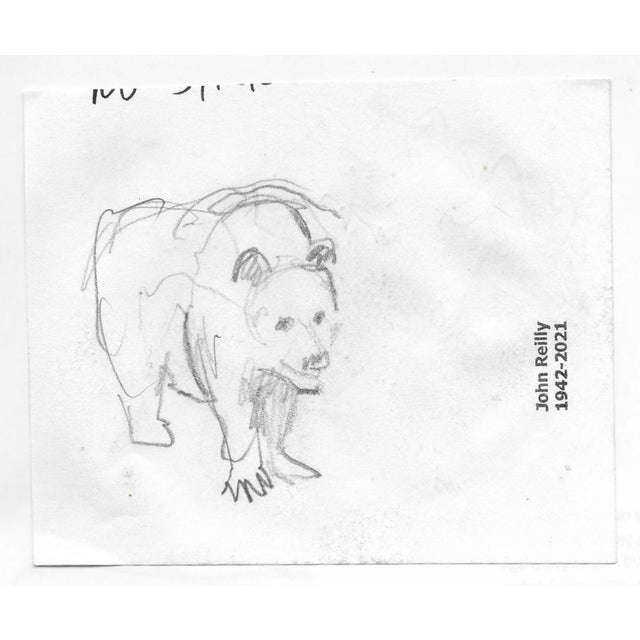 Traditional 1970s John Reilly Bear Drawing For Sale - Image 3 of 3