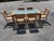 Contemporary 1990s Brown Jordan Mission Teak & Frosted Glass Outdoor Dining Set - 7 Pieces For Sale - Image 3 of 10