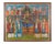 A striking antique Tibetan thangka painting depicting a central seated Buddha surrounded by ten attendant figures and...