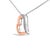 Contemporary 14K Rose Gold Plated Sterling Silver 1/10 Cttw Diamond Open Heart Pendant Necklace For Sale - Image 3 of 5