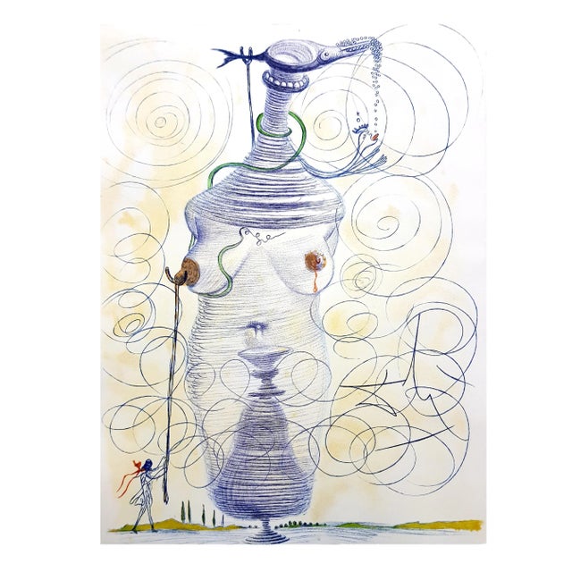 Large Flask Etching by Salvador Dali, 1967 For Sale - Image 7 of 8