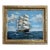 K.Dossi Original Sailing Ship Oil Painting, Nautical Seascape Unique Shell Decor For Sale