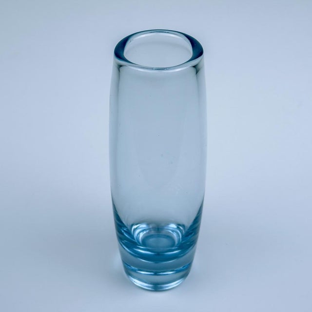 Original Blue Glass Vase by Per Lütken for Holmegaard, Denmark, 1960s For Sale - Image 13 of 17