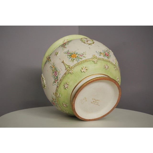 Ceramic Hand-Decorated Ceramic Vase from G. Deruta, 1970s For Sale - Image 7 of 10