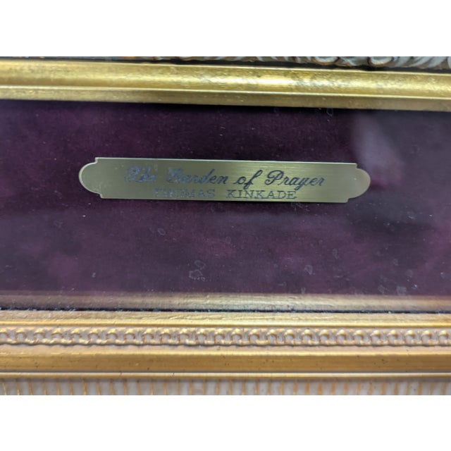 Traditional 1990s Limited Edition Offset Lithograph of the Garden of Prayer by Thomas Kinkade. Framed Print Number 2838 For Sale - Image 3 of 12