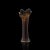 Chrome Mid Century Decorative Carnival Glass Vase For Sale - Image 8 of 13