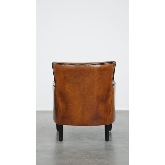 Sheep Leather Armchair For Sale - Image 4 of 15