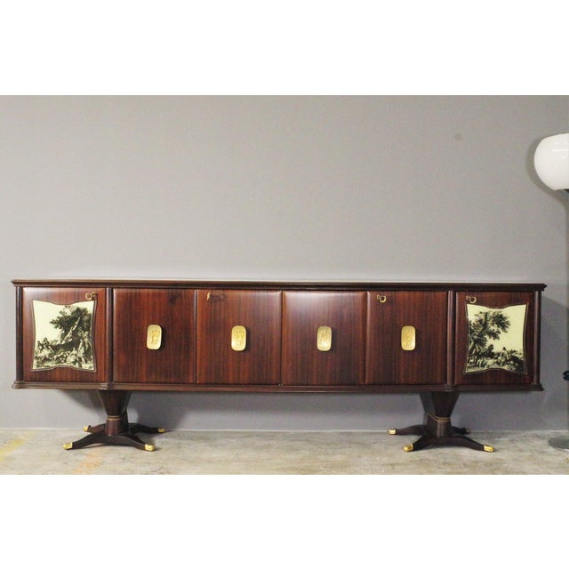 Vintage Dining Set from Fratelli Rigamonti, Desio, 1940s, Set of 9 For Sale - Image 3 of 10