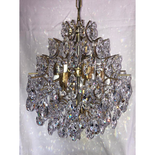 Baroque Vintage Chandelier in Lead Crystal, Italy, 1960s For Sale - Image 3 of 18
