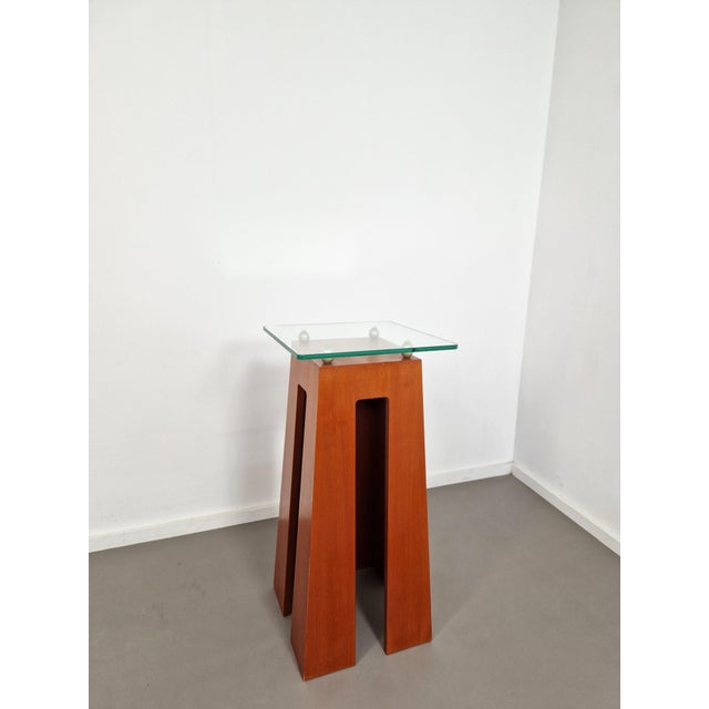 Wood Vintage Postmodern Pedestal, 1980s For Sale - Image 7 of 12