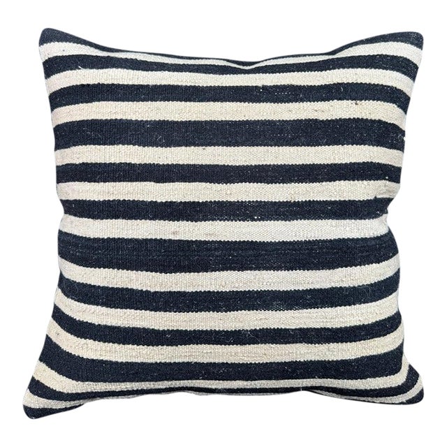 Turkish Hemp Pillow Cushion Natural Beige Black Pillow Cushion Cover 24x24 For Sale