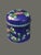Asian Vintage Asian Cobalt Blue Floral Cloisonné Covered Jar For Sale - Image 3 of 7