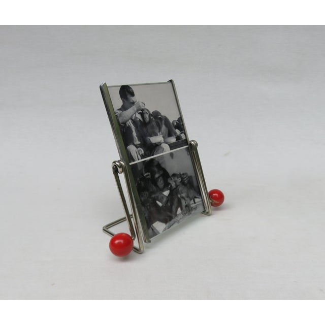 Contemporary Bauhaus Nickel-Plated Picture in Wood, 1920s For Sale - Image 3 of 15