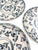 Vintage Bat Trang Vietnamese Ceramic Dinner Plates Blue With Blue and Cream Lotus Floral Motifs - Set of 6 For Sale In New York - Image 6 of 12
