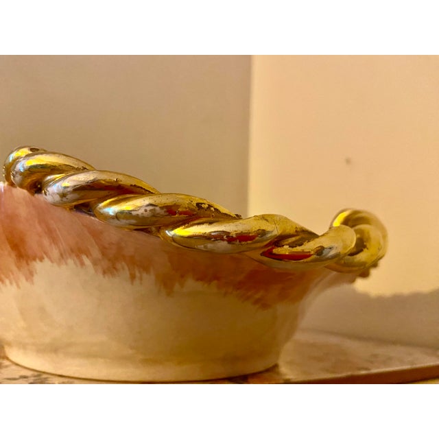 French A Glamorous 1960s Belgian Ceramic Centerpiece Bowl by Hubert Béquet of Quaregnon For Sale - Image 3 of 5