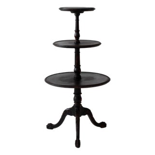 Antique Victorian Tiered Stand With Claw Feet For Sale