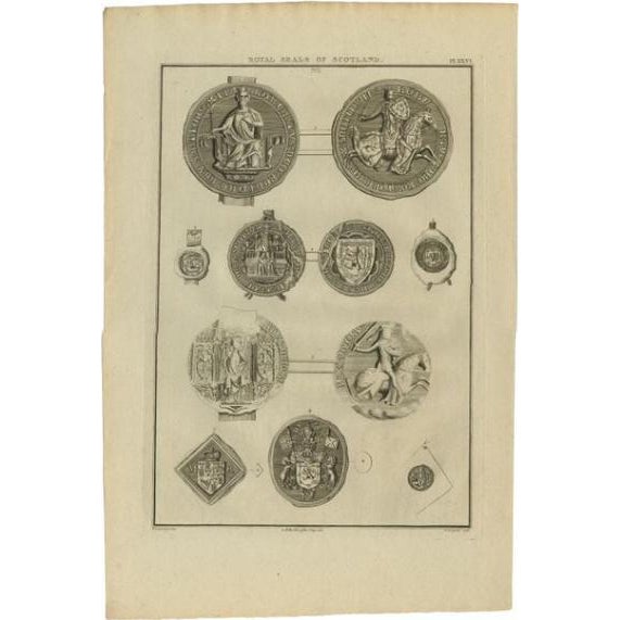 Astle, Royal Seals of Scotland, 1792, Print For Sale - Image 6 of 6