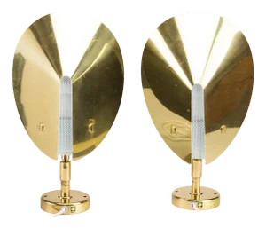 Swedish Wall Lights in Brass by Aneta, 1970s