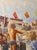 Realism Large 1980's Southern California Coastal Market Scene Painting For Sale - Image 3 of 8